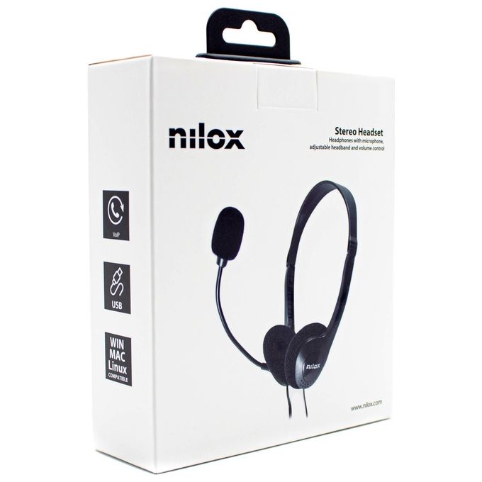 Nilox NXAU0000002 Cuffia Usb con Filo e Luce