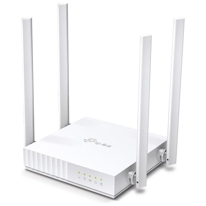 TP-Link ARCHER C24 Router Wireless AC750 Dual Band 2.4 GHz 5 GHz Fast Ethernet 4 Antenne colore Bianco