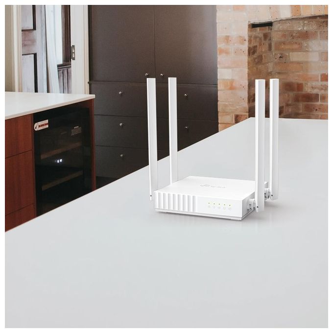 TP-Link ARCHER C24 Router Wireless AC750 Dual Band 2.4 GHz 5 GHz Fast Ethernet 4 Antenne colore Bianco