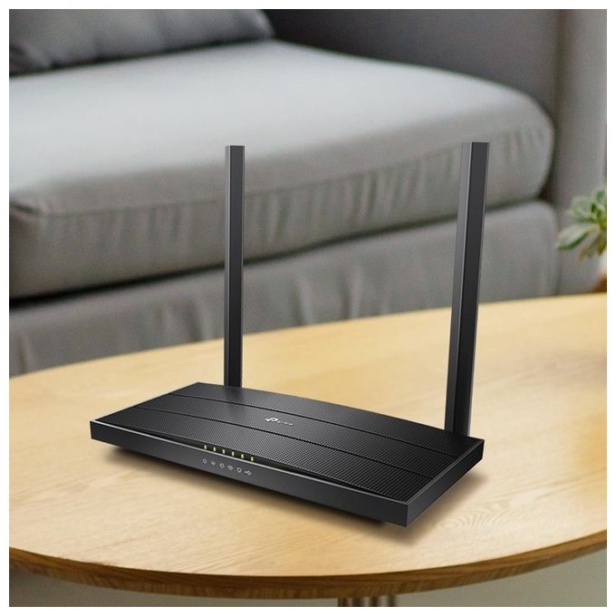 TP-Link ARCHER VR400 Router Wireless Modem VDSL ADSL AC1200 Dual-band 2.4 GHz 5 GHz Wi-Fi 5 Gigabit Ethernet colore Nero