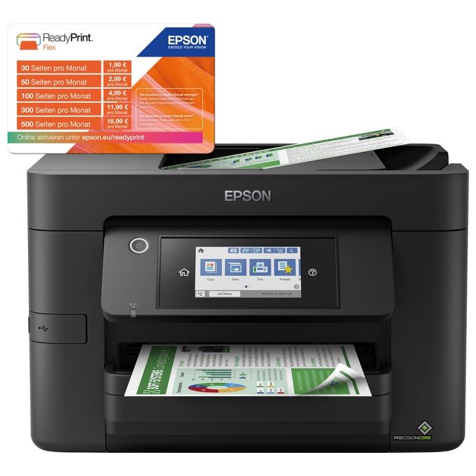 Epson WF-4820DWF WorkForce Pro Stampante Multifunzione Inkjet A4 25 ppm Wi-Fi ADF 35 fogli 4800x2400 DPI colore Nero