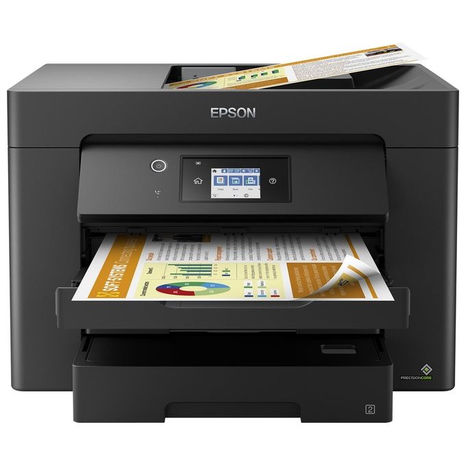 Epson WF-7830DTWF WorkForce Stampante Multifunzione Inkjet A3 4in1 25 ppm Wi-Fi Ethernet ADF Fronte Retro colore Nero