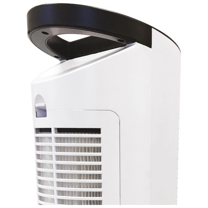 Argo Pury - Purificatore d'aria per ambienti fino a 30 m², filtrazione multistrato con HEPA 13, 60 dB, 3 velocita', timer e maniglia per il trasporto, Bianco-Nero
