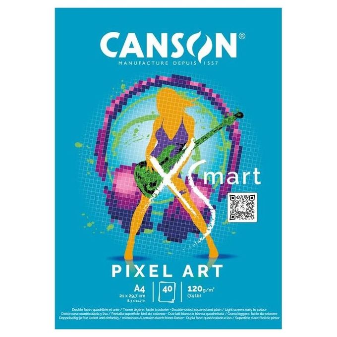 Canson Confezione 5 Carta Bianca Quadri 40 Fogli 120G-M2