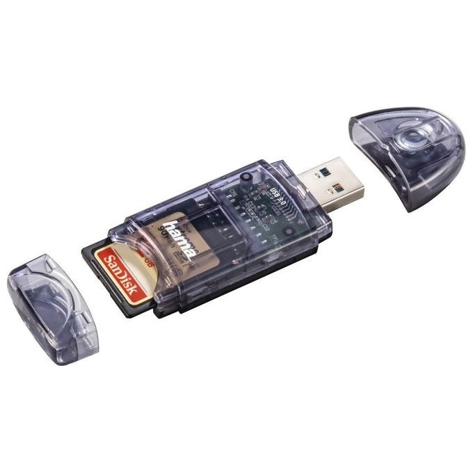 Hama Lettore di Schede Multiplo Usb 3.0 6 in 1 Antracite