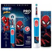 Braun Oral-B Vitality Pro Kids Spiderman Bambino Spazzolino Rotante-Oscillante Blu-Rosso