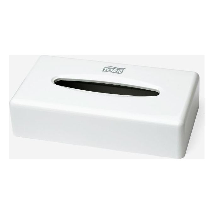 Tork 270023 Dispenser per Fazzoletti Facciali Sistema F1 in Plastica Resistente Dimensioni 6x25 5x14 cm colore Bianco