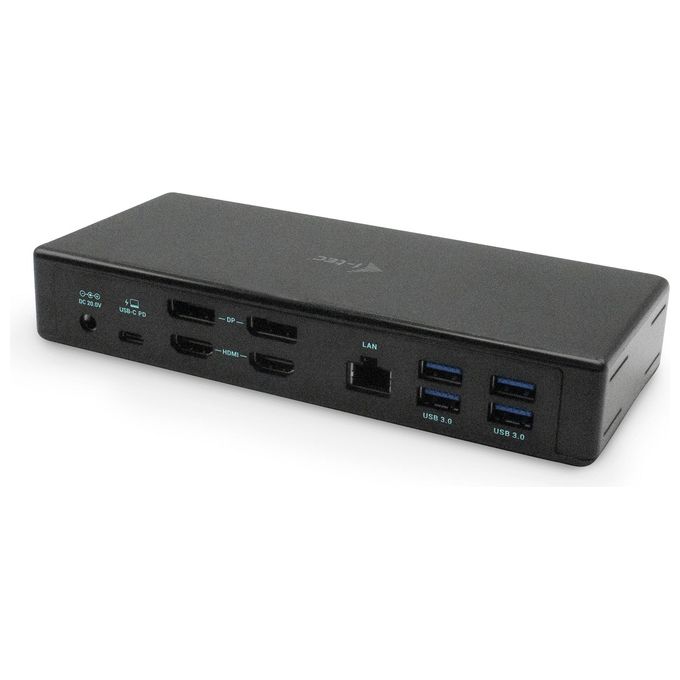 I-tec Docking Station USB-C 4 Monitor 2x HDMI 2x DisplayPort Power Delivery 85W Gigabit Ethernet 6x USB colore Nero