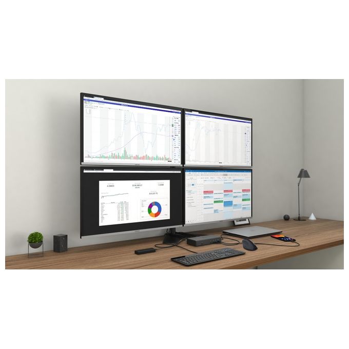 I-tec Docking Station USB-C 4 Monitor 2x HDMI 2x DisplayPort Power Delivery 85W Gigabit Ethernet 6x USB colore Nero
