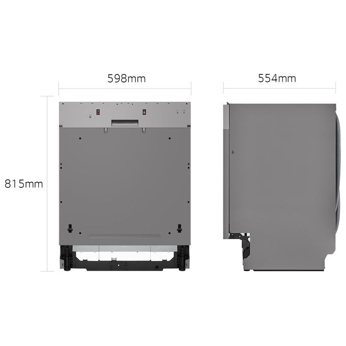 LG DB475TXS Serie 4 Lavastoviglie da Incasso a Scomparsa Totale 14 coperti Classe A QuadWash TrueSteam Wi-Fi (55x60x82 cm) colore Acciaio Inox