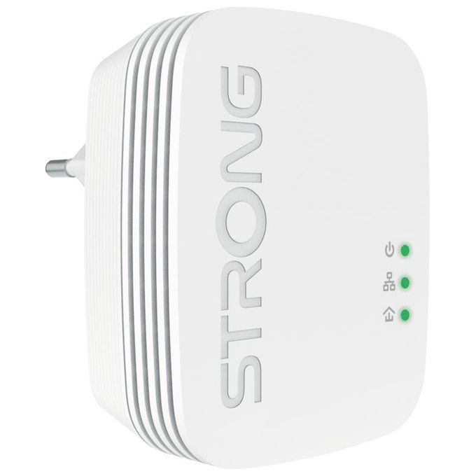 Strong POWERLWF600DUOMINI Kit Powerline Wi-Fi 600 Mbit-s Ethernet LAN HomePlug AV 300m Banda 2.4 GHz 2 Adattatori colore Bianco
