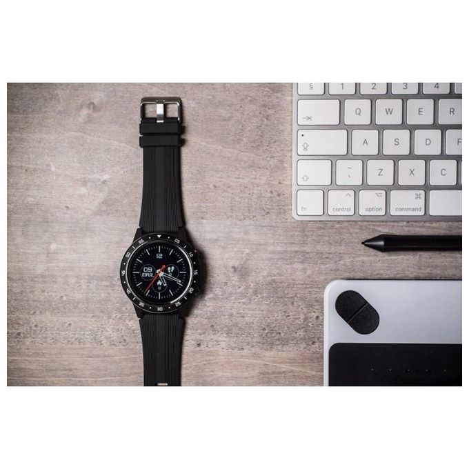 Maxcom FW37ARGON Argon Smartwatch 1.04'' IPS Touch Cardiofrequenzimetro Pedometro Notifiche IP68 colore Nero