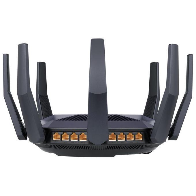 ASUS 90IG04J1-BM3010 RT-AX89X AX6000 AiMesh Router Wireless Dual-band 2.4 GHz 5 GHz 8 Porte LAN 10G 2 USB 3.2 8 Antenne Wi-Fi 6 colore Nero