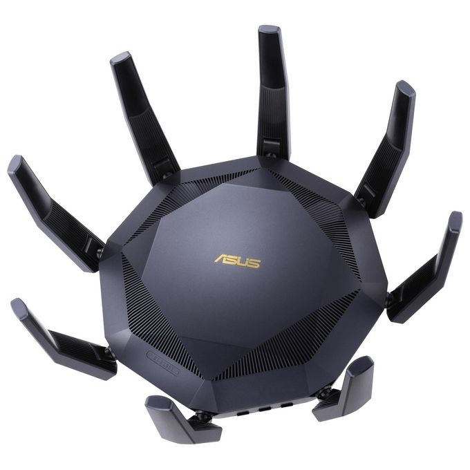 ASUS 90IG04J1-BM3010 RT-AX89X AX6000 AiMesh Router Wireless Dual-band 2.4 GHz 5 GHz 8 Porte LAN 10G 2 USB 3.2 8 Antenne Wi-Fi 6 colore Nero