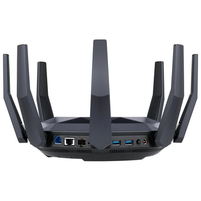 ASUS 90IG04J1-BM3010 RT-AX89X AX6000 AiMesh Router Wireless Dual-band 2.4 GHz 5 GHz 8 Porte LAN 10G 2 USB 3.2 8 Antenne Wi-Fi 6 colore Nero