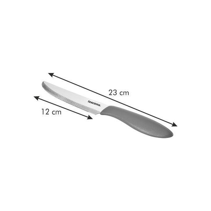 Tescoma Coltello da Tavola Bianco 12cm 6 Pezzi Presto