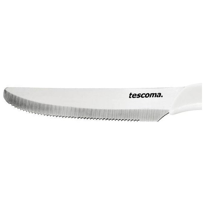 Tescoma Coltello da Tavola Bianco 12cm 6 Pezzi Presto