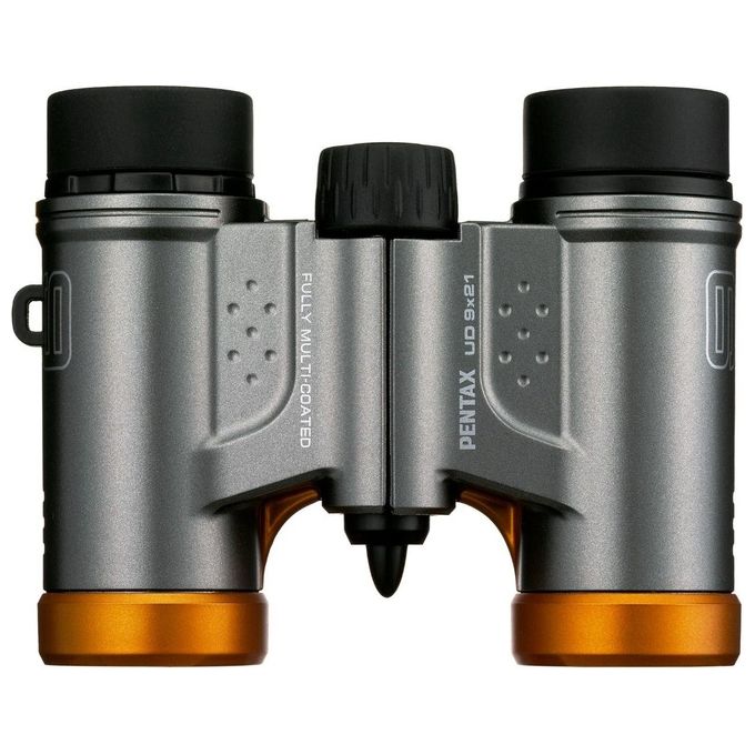 Pentax 61814 UD 9x21 Binocolo Ingrandimento 9x Diametro Obiettivo 21 mm Trattamento Ottico FMC colore Grigio Arancione