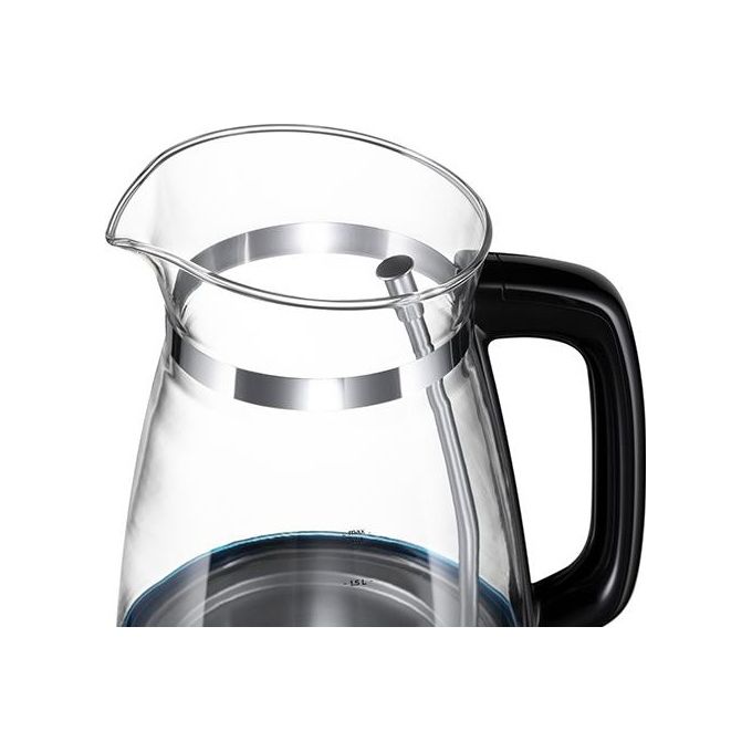 Russell Hobbs 26080-70 Classic Glass Bollitore Elettrico 1.7 L 2400 W Illuminazione Blu Base Girevole 360° Filtro Anticalcare colore Nero