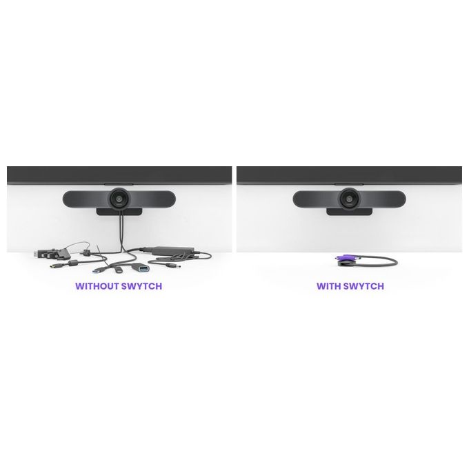 Logitech 952-000010 Swytch Trasmettitore e Ricevitore AV HDMI 2.0 USB 3.2 Gen 1 Fino a 60 W colore Grafite