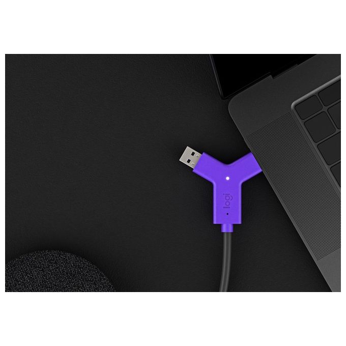 Logitech 952-000010 Swytch Trasmettitore e Ricevitore AV HDMI 2.0 USB 3.2 Gen 1 Fino a 60 W colore Grafite