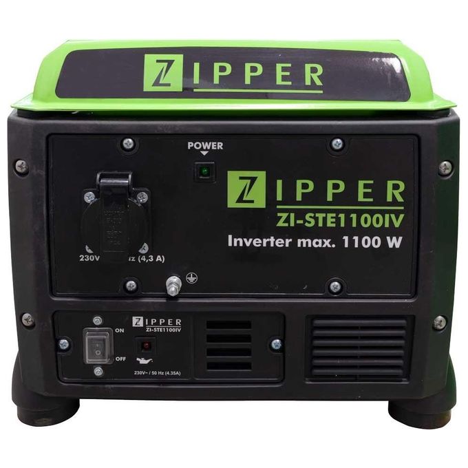 Zipper ZI-STE1100IV Generatore di corrente inverter 1100W 230V 4 tempi 12.8 Kg colore Nero