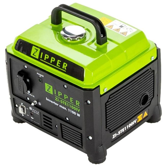 Zipper ZI-STE1100IV Generatore di corrente inverter 1100W 230V 4 tempi 12.8 Kg colore Nero