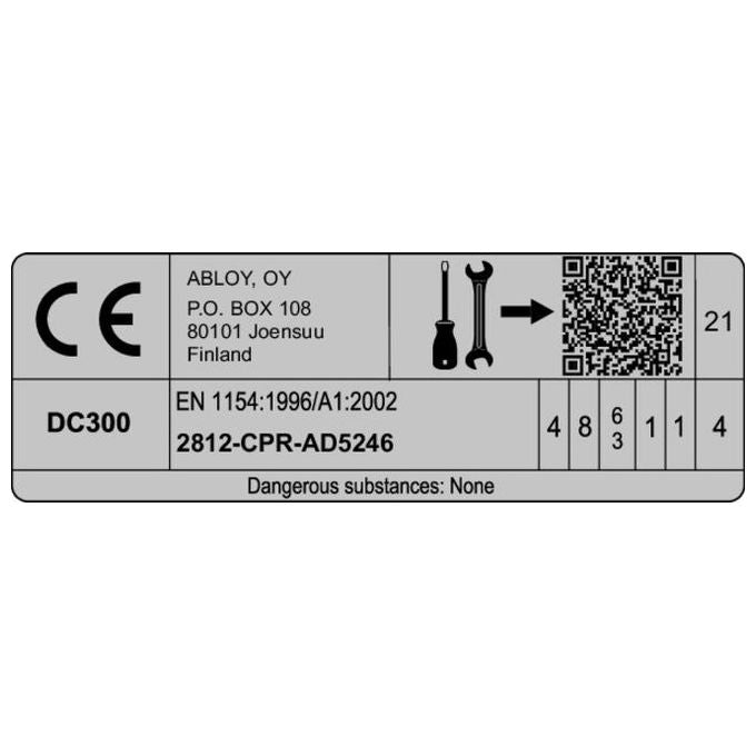 Assa Abloy Dc300 Ne Chiudiporta Aer For 3-6