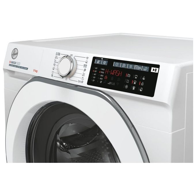 Hoover H-WASH 500 HW 49AMC-1-S  Lavatrice a carica frontale 9 Kg classe A 1400 giri motore Eco-Power programma Auto Care funzione Scan to Care Bianco 60x54x85otore Inverter Eco-Power