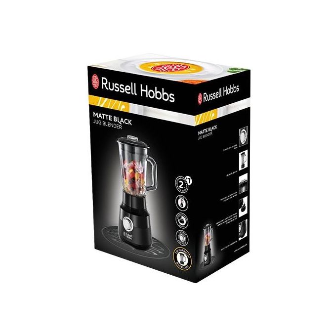 Russell Hobbs 24722-56 Frullatore da Tavolo 650 W 1,5 L 2 Velocita' Funzione Pulse Lama 4 Punte in Acciaio Inox colore Nero