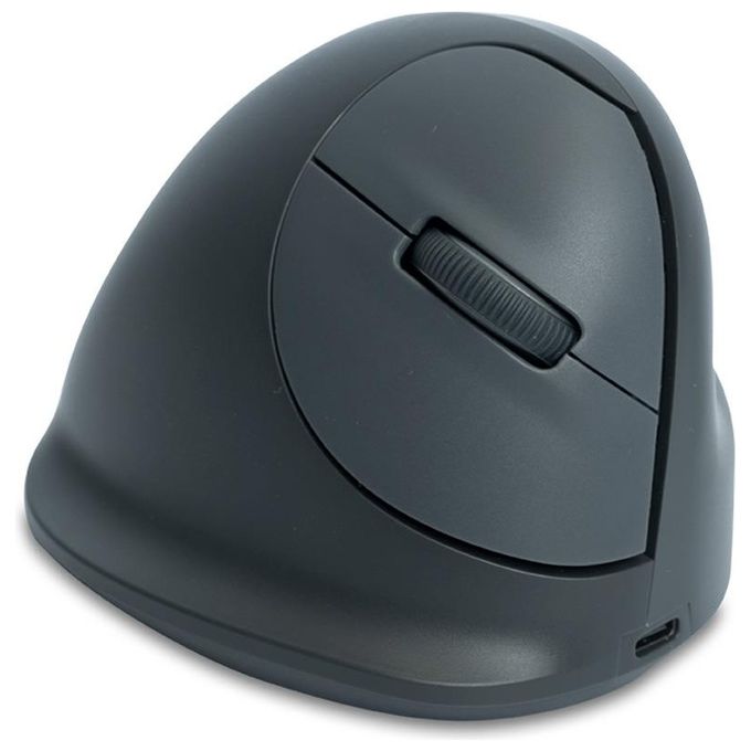 R Go Tools RGOHEBAMRWL R-Go HE Basic Mouse Ergonomico Senza Fili Bluetooth 5.0 Ricaricabile 1600 DPI Design Verticale per Destrimani colore Grigio