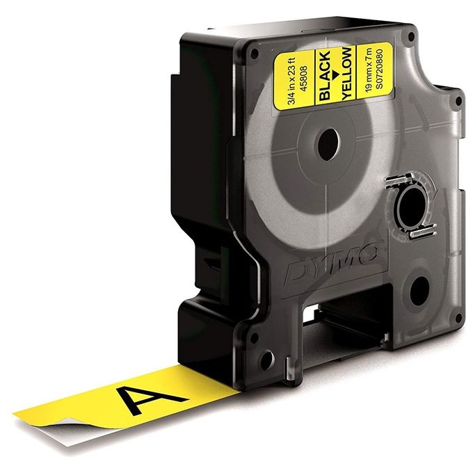 Dymo Nastro D1 19mmx7m Nero Giallo