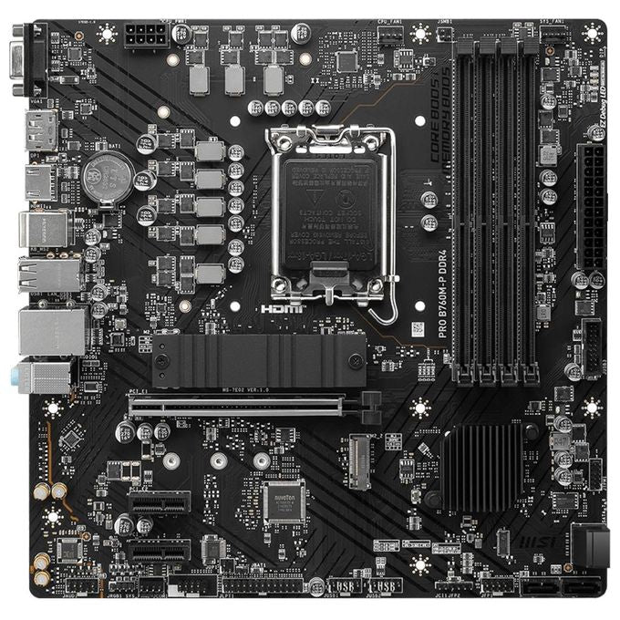 MSI PRO B760M-P DDR4 PRO B760M-P DDR4 Scheda Madre Intel B760 LGA 1700 micro ATX DDR4 128 GB M.2 SATA III 2.5 Gigabit Ethernet colore Nero