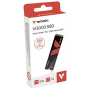 Verbatim 49373 Vi3000 SSD M.2 NVMe PCIe 3.0 256 GB Lettura 3100 MB-s Scrittura 1300 MB-s per PC e Laptop