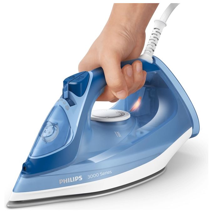 Philips DST3031-20 Serie 3000 Ferro da stiro a vapore 2400 W Piastra in Ceramica Colpo Vapore 180 g-min colore Blu