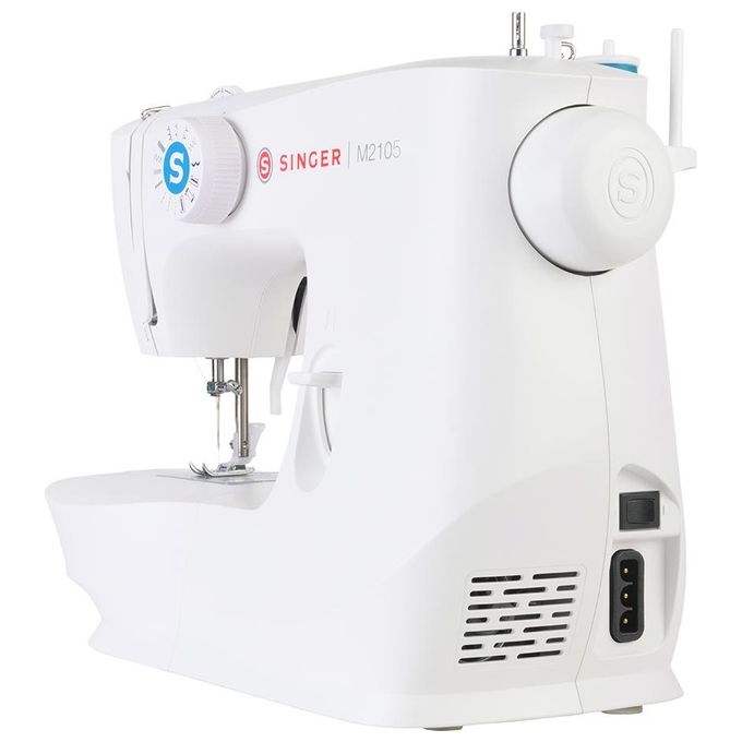 Singer M2105 Macchina da Cucire Meccanica 8 Punti Braccio Libero Asola 4 Tempi Luce LED colore Bianco