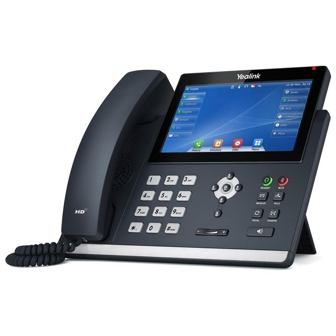 Yealink 1301204 SIP-T48U Telefono IP Touchscreen 7 pollici 800x480 Pixel 16 Account VoIP 2 Porte Gigabit Ethernet Wi-Fi Bluetooth PoE colore Grigio