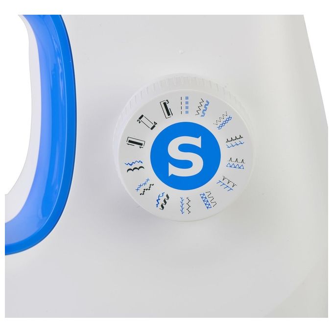 SINGER M3205 Macchina da cucire semiautomatica 23 programmi di cucito braccio libero luce incorporata colore Bianco Blu