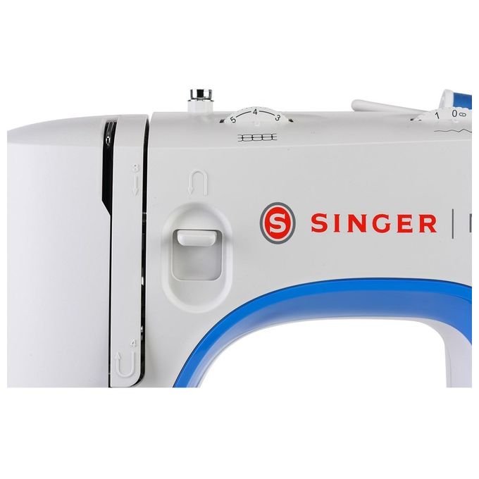 SINGER M3205 Macchina da cucire semiautomatica 23 programmi di cucito braccio libero luce incorporata colore Bianco Blu