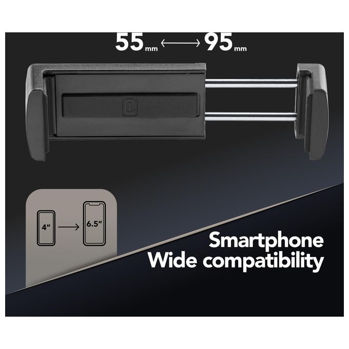 Cellular Line Supporto Auto per Smartphone Spin Fit Nero
