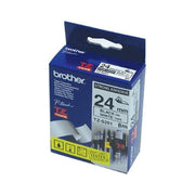 Brother Nastro Tz 24mm Nero Bianco Ad Resis