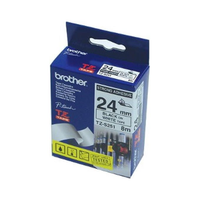 Brother Nastro Tz 24mm Nero Bianco Ad Resis