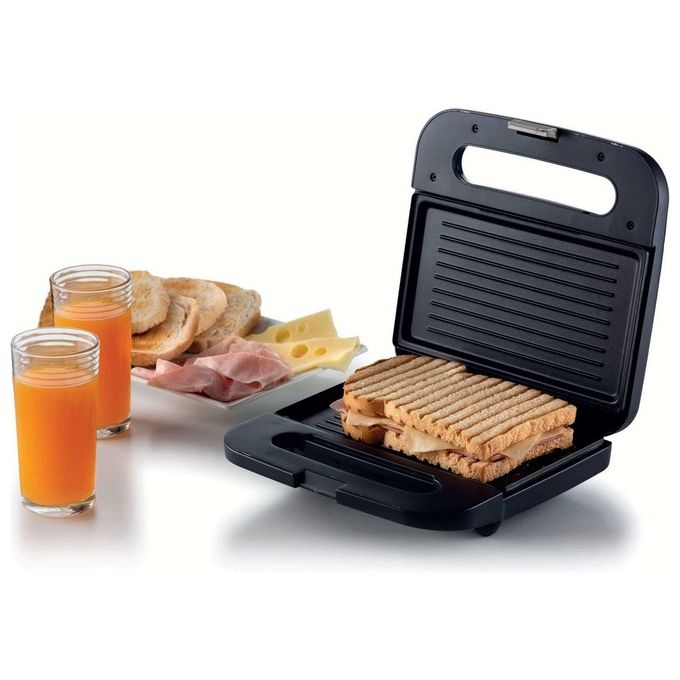 Ariete 1971 Sandwich Maker Breakfast Piastra Elettrica per Toast 750W Rivestimento Antiaderente Dark Grey 1971-00