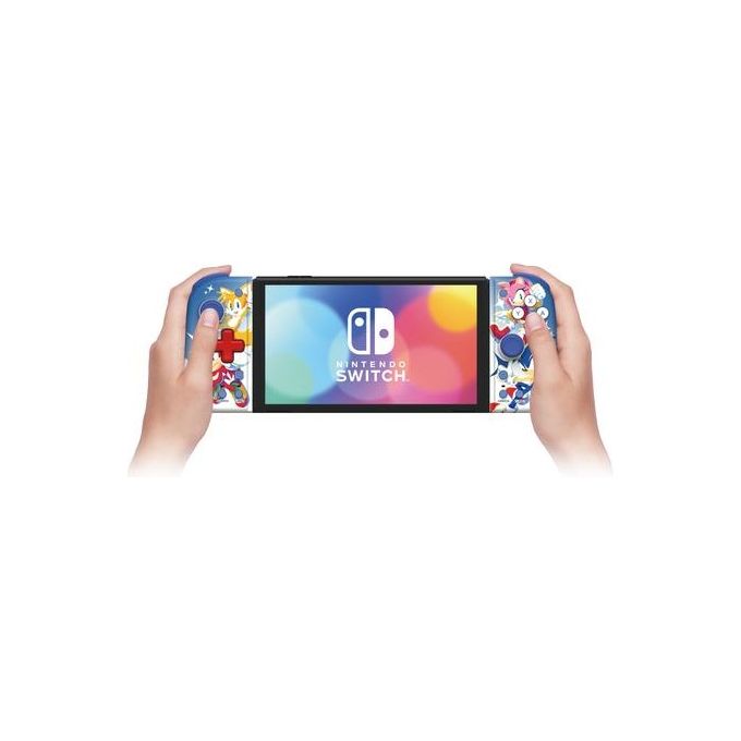 Hori NSW-465U Split Pad Compact Controller Cablato per Nintendo Switch e OLED con Design Sonic Blu colore Blu