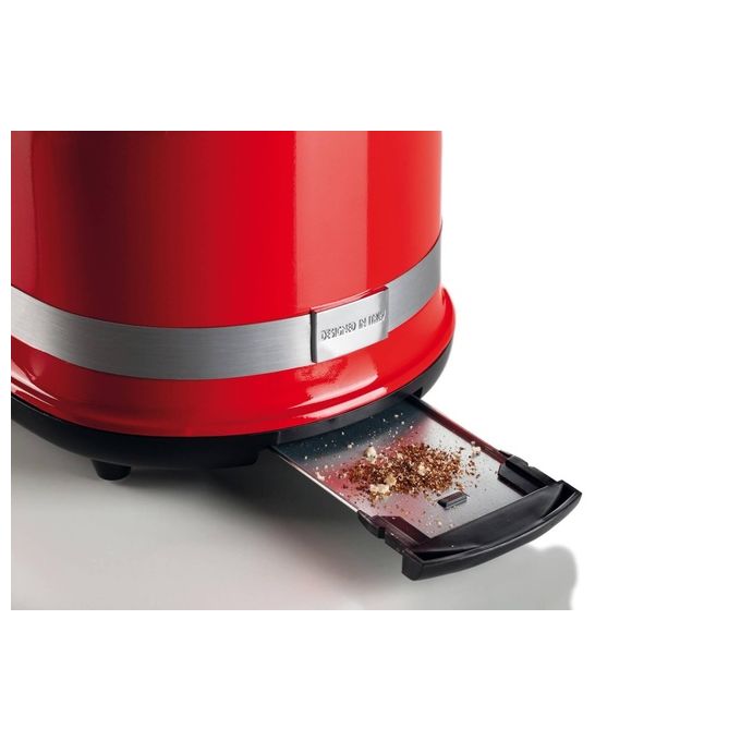 Ariete 0149 Tostapane 2 Fette Moderna con Pinze 6 Livelli di Doratura 800W Rosso