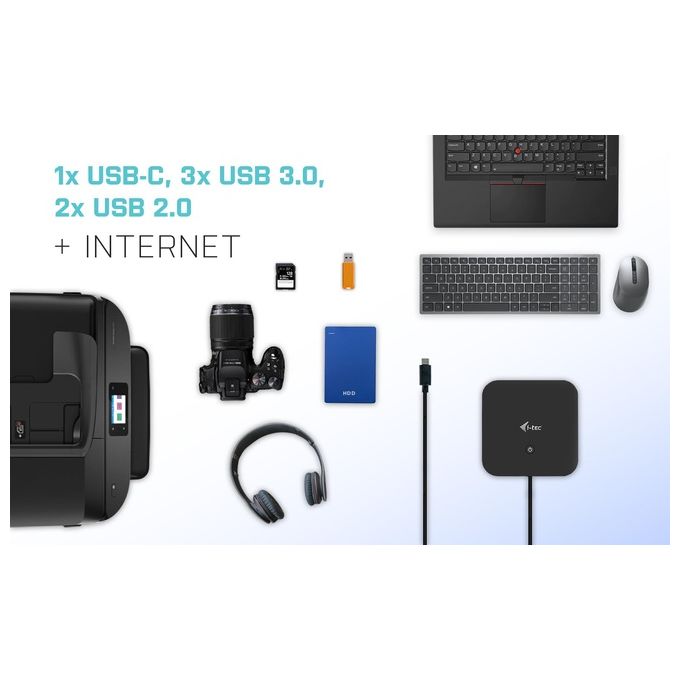 I-tec C31HDMIDPDOCKPD Docking Station USB-C HDMI DP con Power Delivery 100W 1x HDMI 1x DisplayPort 6x USB Ethernet Gigabit VESA colore Nero