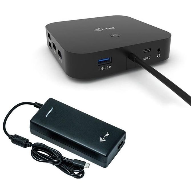 I-tec C31DUALDPDOCKPD100W USB-C Dual Display Docking Station con Power Delivery 100 W 2x DisplayPort 6 porte USB Ethernet Gigabit Kensington Lock VESA Support colore Nero