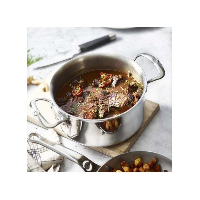 De Buyer Affinity Pentola per Arrosti Inox con Coperchio 28cm