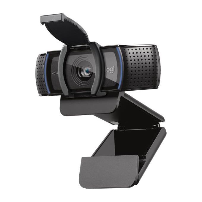 Logitech C920E Webcam Full HD 1080p 30fps USB campo visivo 78° doppio microfono privacy pop-up colore Nero