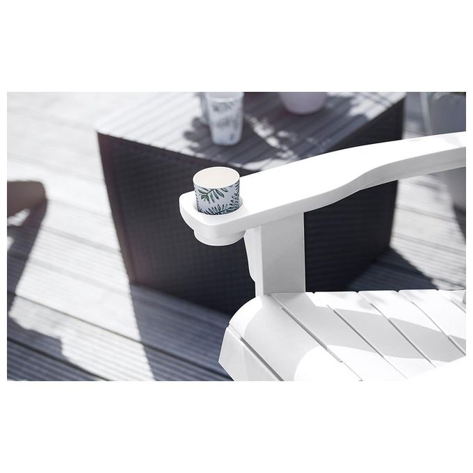 Keter Alpine Adirondack Wood Look Bianco